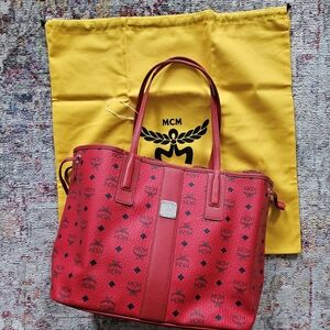MCM Red Tote Bag